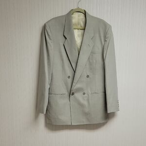 Classic Gray Double-Breasted Cellini Men's Blazer Sz 42L. New Office Business